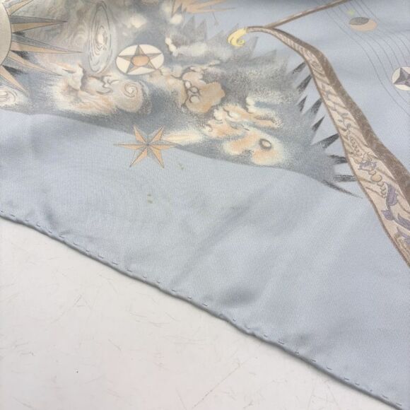 Hermes Universe Carré 90 Silk Light Blue Scarf - Picture 7 of 10